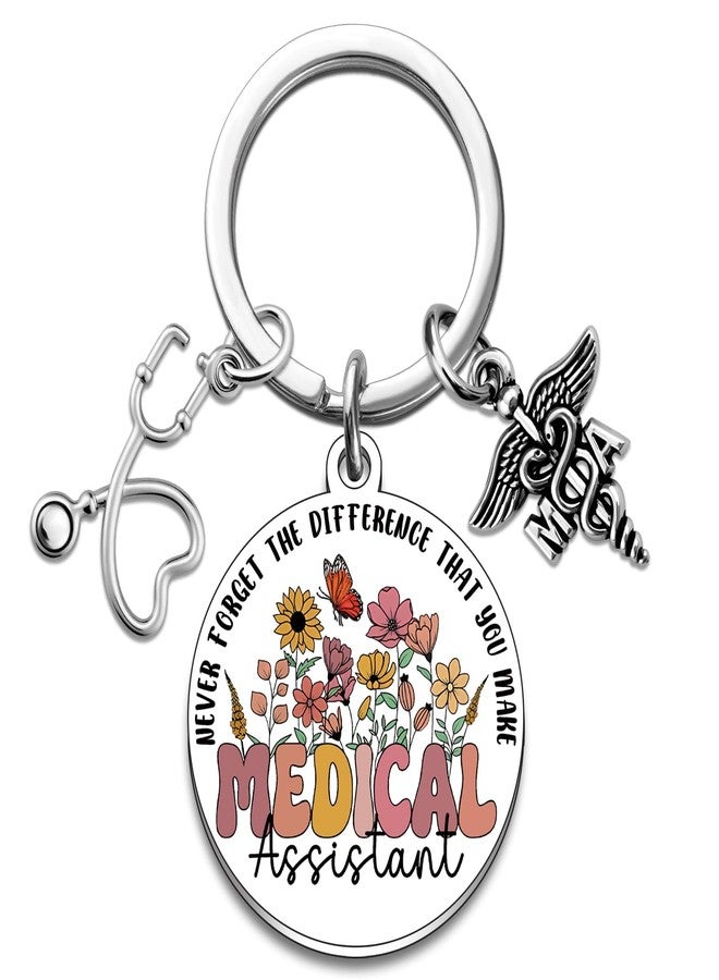 MOEXUKO Medical Assistant Accessories Keychain Medical Assistant Gifts for Women Thank You Gifts for MA Week Birthday Thanksgiving Christmas Gift Best CMA Keyring - Image 1